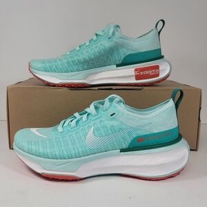 Women Size 6 Nike ZoomX Invincible Run Flyknit 3 Turquoise Teal DR2660 300 NEW